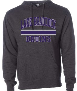 Hoodie - LB Bruins - CHARCOAL GREY